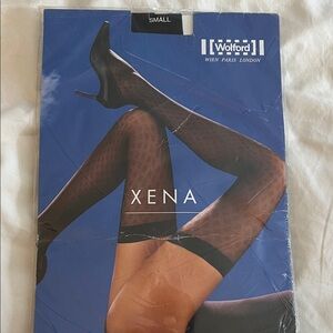 NWT Wolford Xena Stay Up Stockings in Black- Size Small